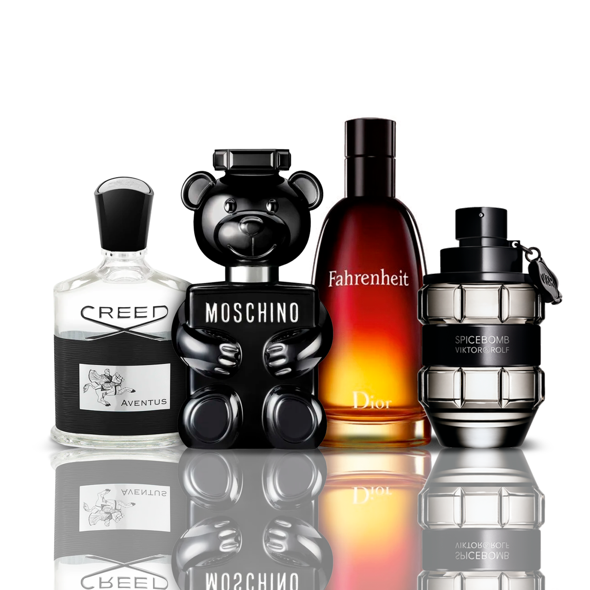 Set de 4 parfumuri | Creed Aventus + Fahrenheit + SpiceBomb + Toy Boy Moschino 100 ml